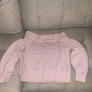 Oversized neckline knit sweater